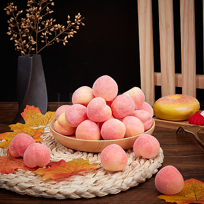 Mini Foam Imitation Peaches DJEW-WH0038-30-1
