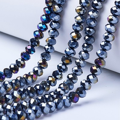 Electroplate Glass Beads Strands EGLA-A034-P4mm-B-1
