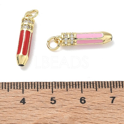 Brass with Crystal Rhinestone & Enamel Pendants RB-CBA6830-10G-03-1