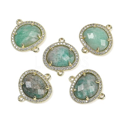 Natural Amazonite Faceted Oval Links G-B126-01G-17-1
