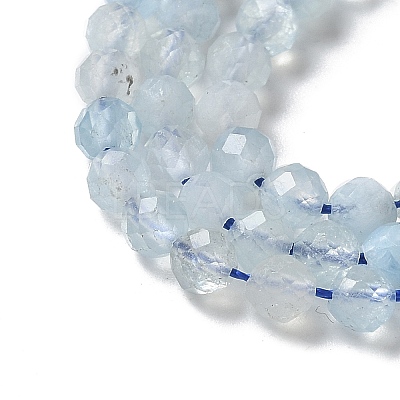 Natural Aquamarine Beads Strands G-F509-02-4mm-1