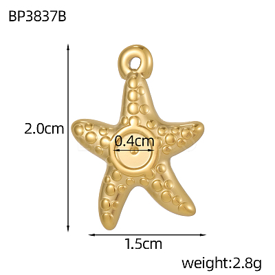 304 Stainless Steel Pendants Cabochon Setting STAS-OY009-54G-1