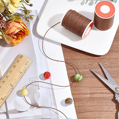 2 Rolls Round Waxed Polyester Cord YC-PA0001-01A-1