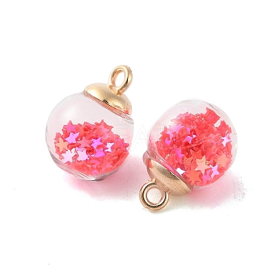 Glass Round Pendants GLAA-P063-01G-10-1