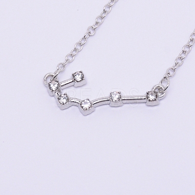 Alloy Rhinestone Pendants Necklaces NJEW-WH0007-02F-1