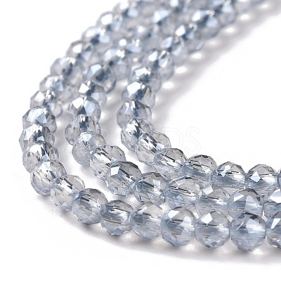 Electroplate Transparent Glass Beads Strands GLAA-H021-01B-FR03-1