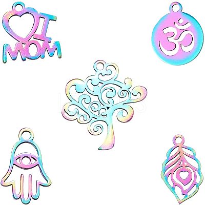 201 Stainless Steel Pendants STAS-AR0001-02-1