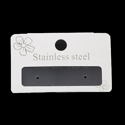 Paper & Plastic Single Earring Display Card with Word Stainless Steel CDIS-L009-11-1