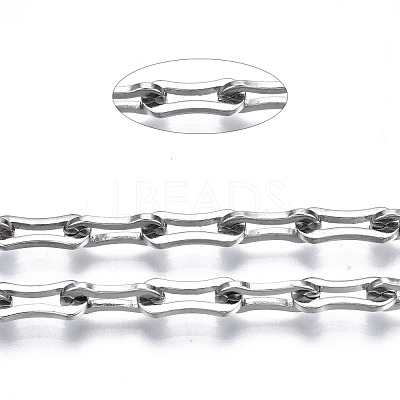 Tarnish Resistant 304 Stainless Steel Link Chains CHS-T003-14P-NF-1
