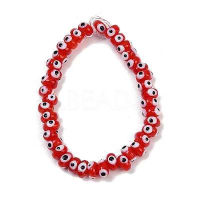 Handmade Evil Eye Lampwork Beads Strands LAMP-A007-02A-05-1