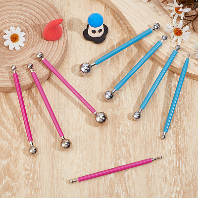 8Pcs 2 Colors DIY Stainless Steel Sculpture Tools AJEW-BC0008-93-1