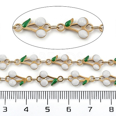 Ion Plating(IP) 304 Stainless Steel Enamel Cherry Link Chains CHS-Z003-01G-05-1