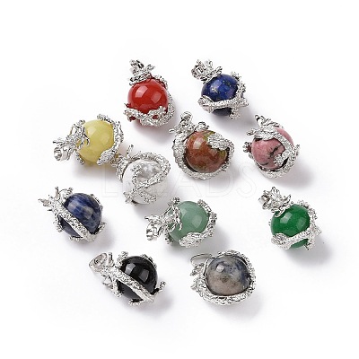 Mixed Natural Gemstone Pendants GP471-1