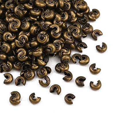 Iron Crimp Beads Covers X-IFIN-H028-AB-1