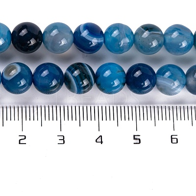 Natural Striped Agate/Banded Agate Beads X-AGAT-8D-8A-1