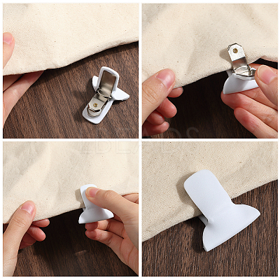 8Pcs Iron Anti-slip Cloth Clips FIND-CN0001-69-1