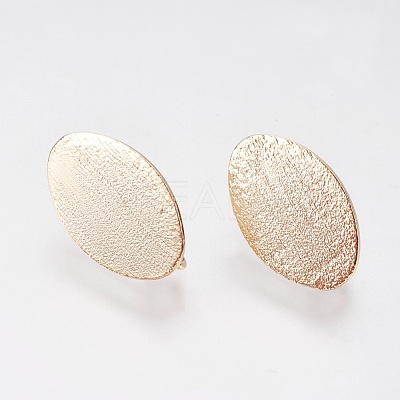 Long-Lasting Plated Brass Stud Earring Findings KK-K227-062G-NF-1