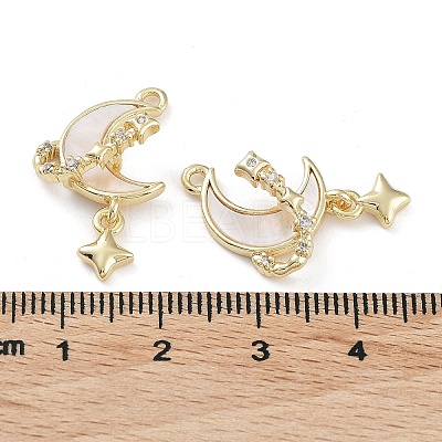 Brass Cubic Zirconia Pendants X-KK-M259-03G-1