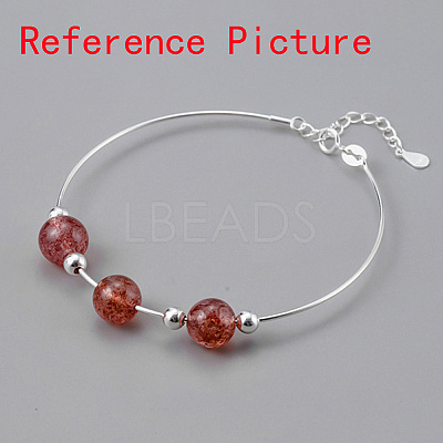 Anti-Tarnish Rhodium Plated 925 Sterling Silver Bangles BJEW-G681-01B-P-1