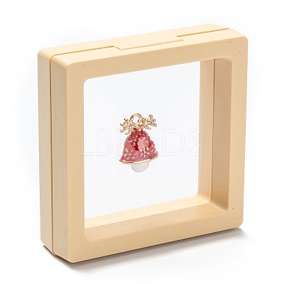 Square Transparent PE Thin Film Suspension Jewelry Display Box CON-D009-01B-01-1