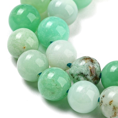 Natural Chrysoprase Beads Strands G-P503-6MM-03-1