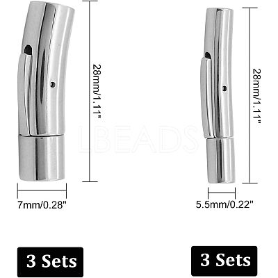 Tube 304 Stainless Steel Bayonet Clasps STAS-UN0008-38P-1
