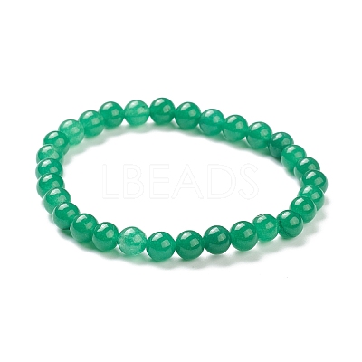 Natural Green Aventurine Beaded Stretch Bracelets BJEW-D446-B-34-1
