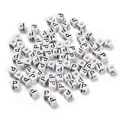 Opaque Acrylic Beads OACR-S076-01P-1
