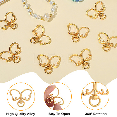 20Pcs Alloy Swivel Clasps FIND-SC0017-28G-1