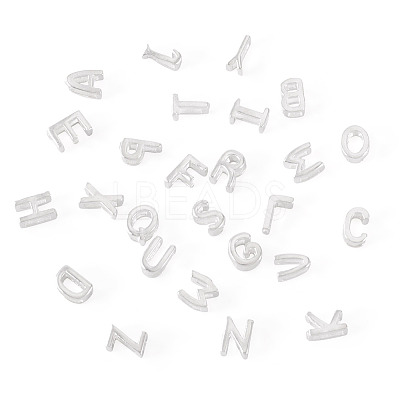 6Pcs 925 Sterling Silver Hollow Initial Beads STER-TA0001-53D-1