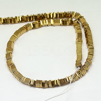Electroplate Non-magnetic Synthetic Hematite Heishi Beads Strands X-G-J171A-4x4mm-06-1