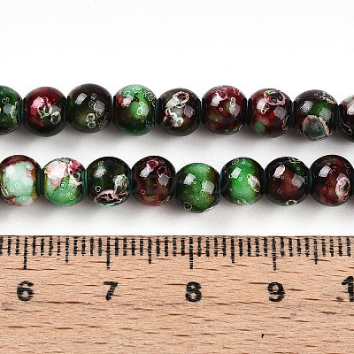Baking Paint Glass Beads X1-DGLA-N003-6mm-A09-1