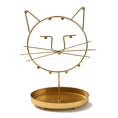 Iron Jewelry Display Stand with Tray ODIS-K003-06D-G-1