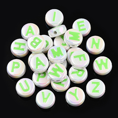 UV Plating Enamel Acrylic Beads PACR-N015-01C-1