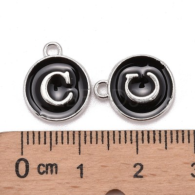 Platinum Plated Alloy Charms X-ENAM-S118-02C-P-1