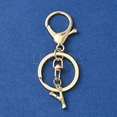 Alloy Initial Letter Charm Keychains KEYC-YW00006-25-1