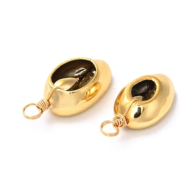 Electroplated Shell Beads Pendants PALLOY-JF01002-03-1