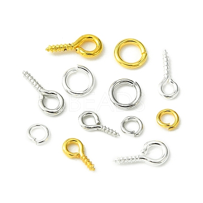 DIY 510Pcs 6 Style Iron Screw Eye Pin Peg Bails DIY-FS0005-34-1