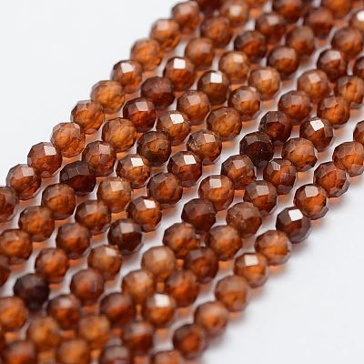 Natural Garnet Bead Strands X-G-G663-03-4mm-1