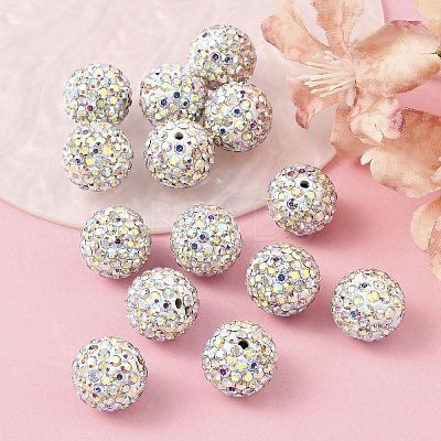 Pave Disco Ball Beads X-RB-Q195-14mm-AB-1