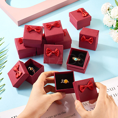 Square Cardboard Paper Ring Gift Storage Boxes CON-TAC0001-17G-1