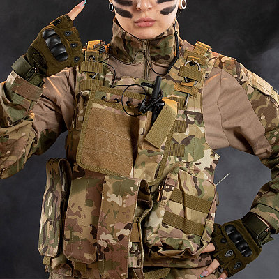 Nylon & Plastic Outdoor Tactical Vest Zipper Strip DIY-WH0128-60A-1