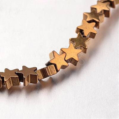 Electroplate Non-magnetic Synthetic Hematite Bead Strands G-F300-24A-03-1
