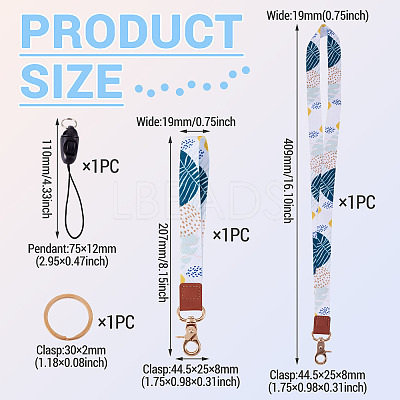 1 Set Polyester Mobile Straps HJEW-TA0001-40A-1