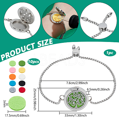 1Bag Stainless Steel Slider Bracelets BJEW-PH0004-56A-1