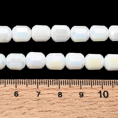 Electroplate Opaque Column Glass Beads Strands EGLA-A043-02-AB03-1