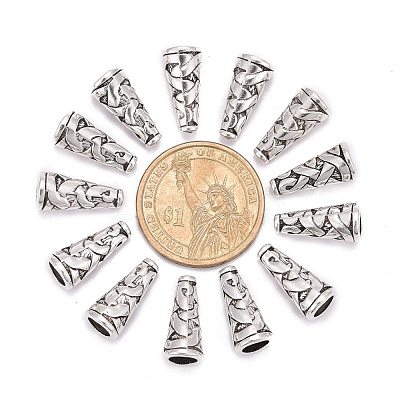 Tibetan Style Alloy Bead Cone X-TIBEB-00821-AS-R-1