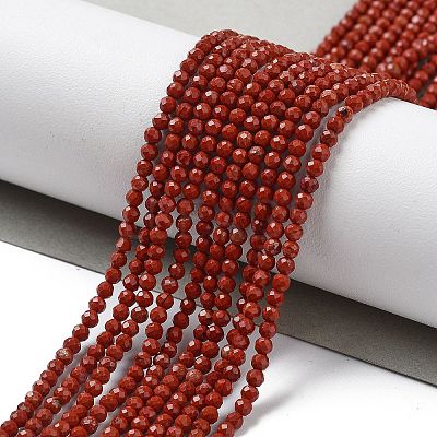 Natural Red Jasper Beads Strands G-J002-22-1