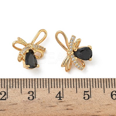 Brass Micro Pave Cubic Zirconia Pendants KK-Z136-58G-02-1