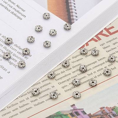 Iron Crystal Rhinestone Spacer Beads RB-A007-6MM-N-1